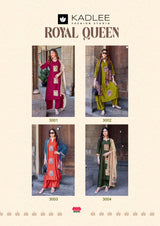 Kadlee Royal Queen Gajji Silk Handwork Kurti Set with Chanderi Dupatta