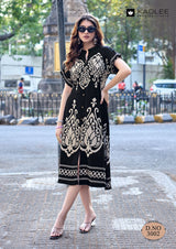Kadlee Signature Rayon Printed Kurti - Thread & Handwork - Daily & Festive Wear - M.R. Saree Emporium
