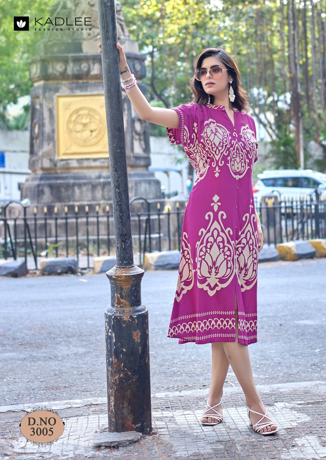 Kadlee Signature Rayon Printed Kurti - Thread & Handwork - Daily & Festive Wear - M.R. Saree Emporium