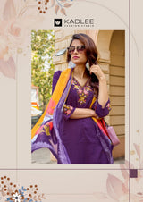 Kadlee Vaari - Fancy Designer Kurti Pant Dupatta Set 4 PCS Collection - Premium Embroidered Wear By M.R. Saree Emporium