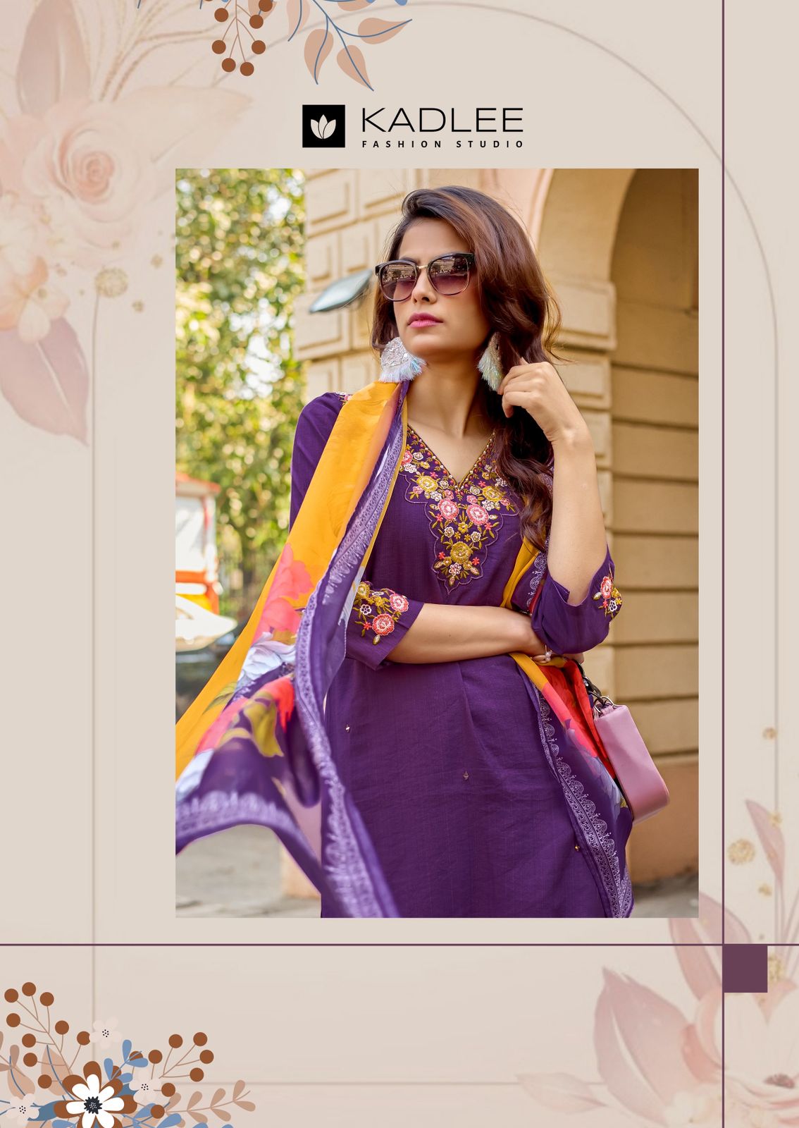 Kadlee Vaari - Fancy Designer Kurti Pant Dupatta Set 4 PCS Collection - Premium Embroidered Wear By M.R. Saree Emporium