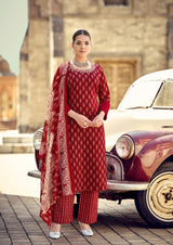 KARISSA SUMMER VIBES Cotton Suit Set with Dupatta - Mirror Work Kurti Set