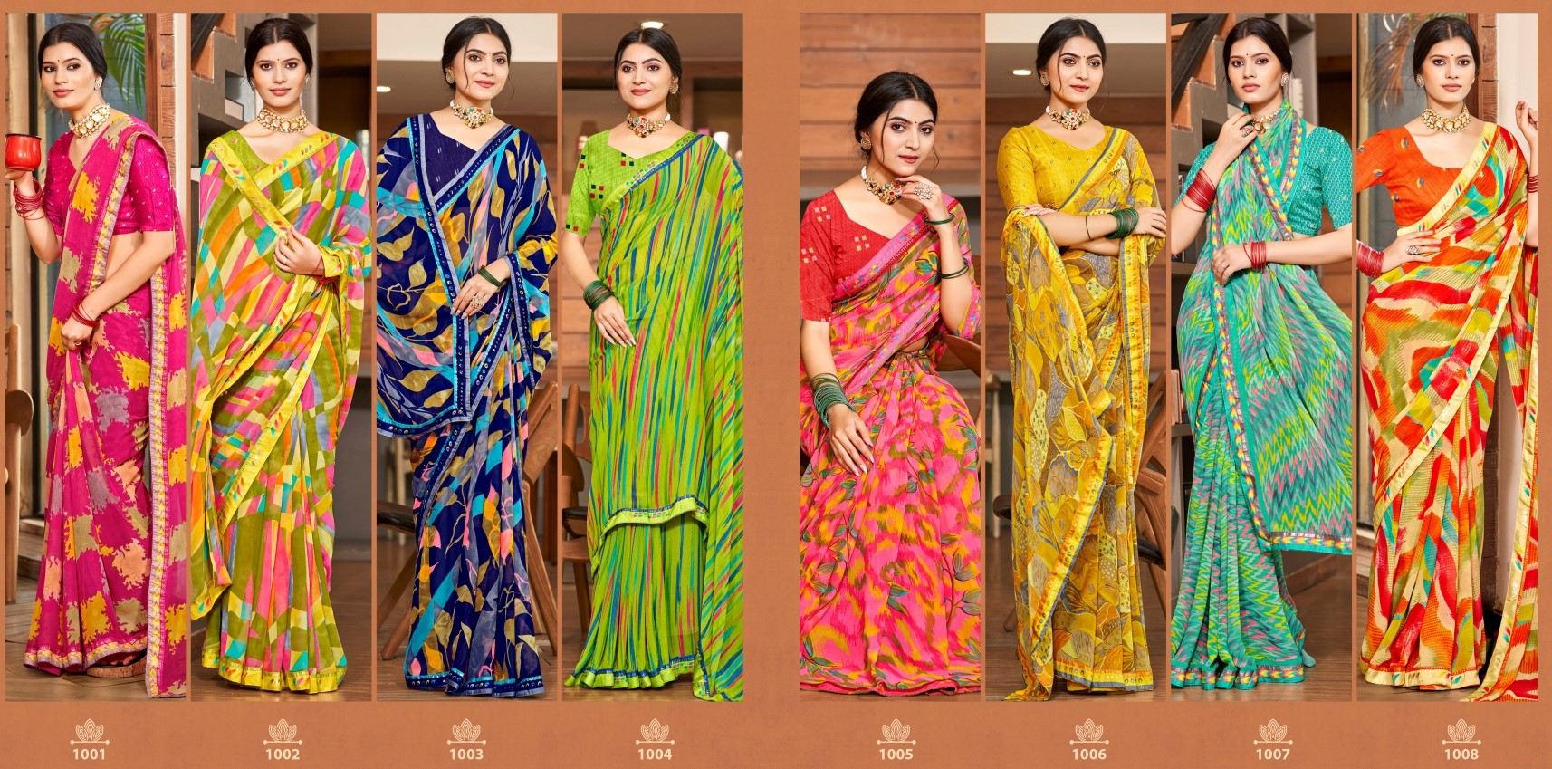 Kayaan Nikita Vol-2 Chiffon Fancy Print Saree with Lace Border | M.R. Saree Emporium