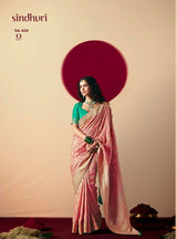 Kimora Devika Silk Pure Viscose Dola Silk Zari Weaving Saree - 6 Pcs Set
