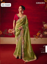 Kimora Naari Silk Saree Embroidery Wholesale Set