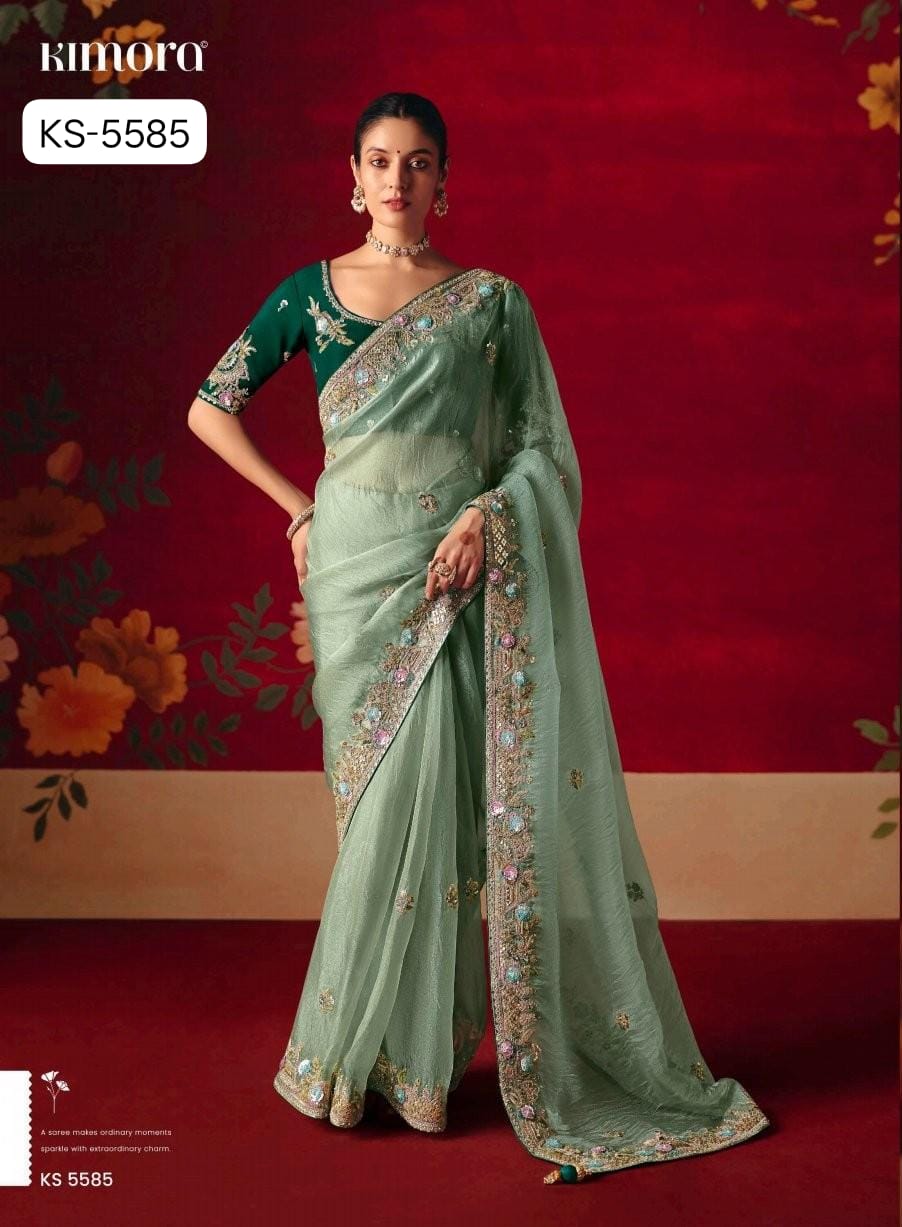 Kimora Naari Silk Saree Embroidery Wholesale Set