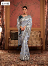 RajYog Kimora Sindhuri Maharani Pure Soft Dola Silk Saree with Embroidered Blouse - 4 Pcs Set - Wholesale