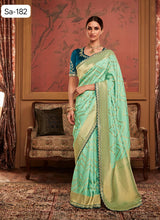 RajYog Kimora Sindhuri Maharani Pure Soft Dola Silk Saree with Embroidered Blouse - 4 Pcs Set - Wholesale