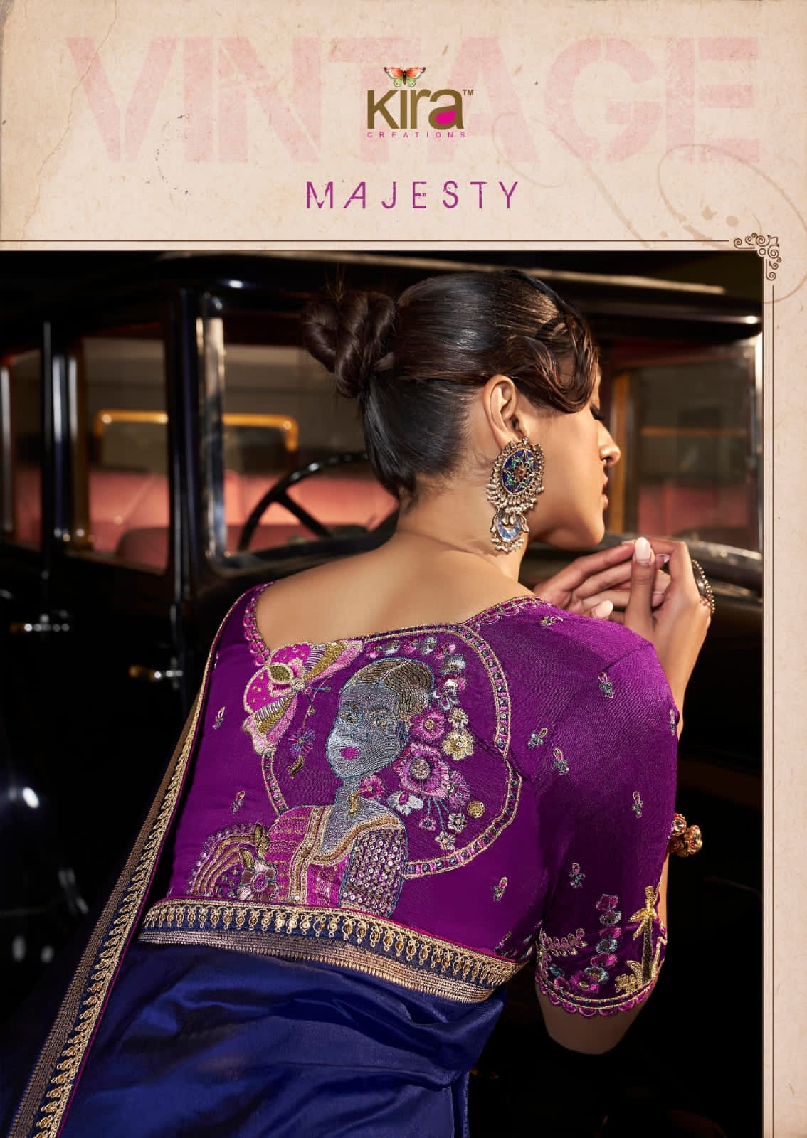Kira Kanya Pure Silk Saree (5 Pcs Set) with Woven Pallu, Border & Designer Embroidered Blouse