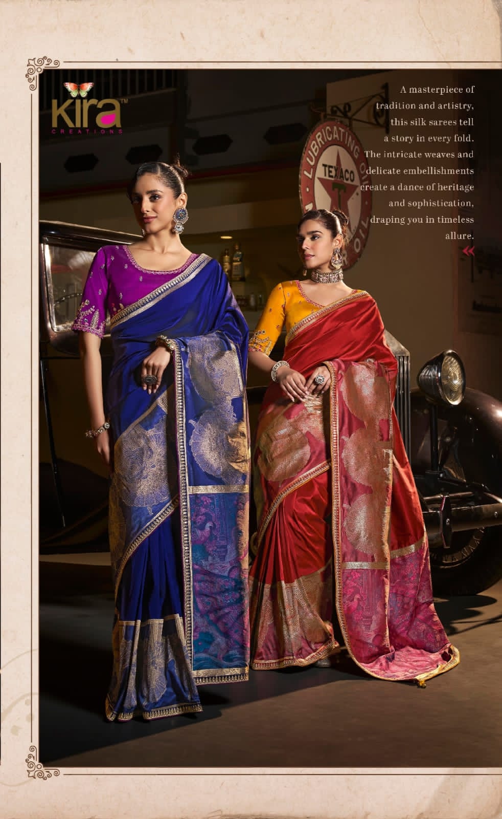 Kira Kanya Pure Silk Saree (5 Pcs Set) with Woven Pallu, Border & Designer Embroidered Blouse