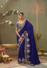 Kira Kasva Silk Saree - Gota Patti Embroidery Set