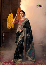 Kira Kiki Pure Silk Saree - Designer Wedding Wear Saree with Embroidered Blouse - M.R. Saree Emporium