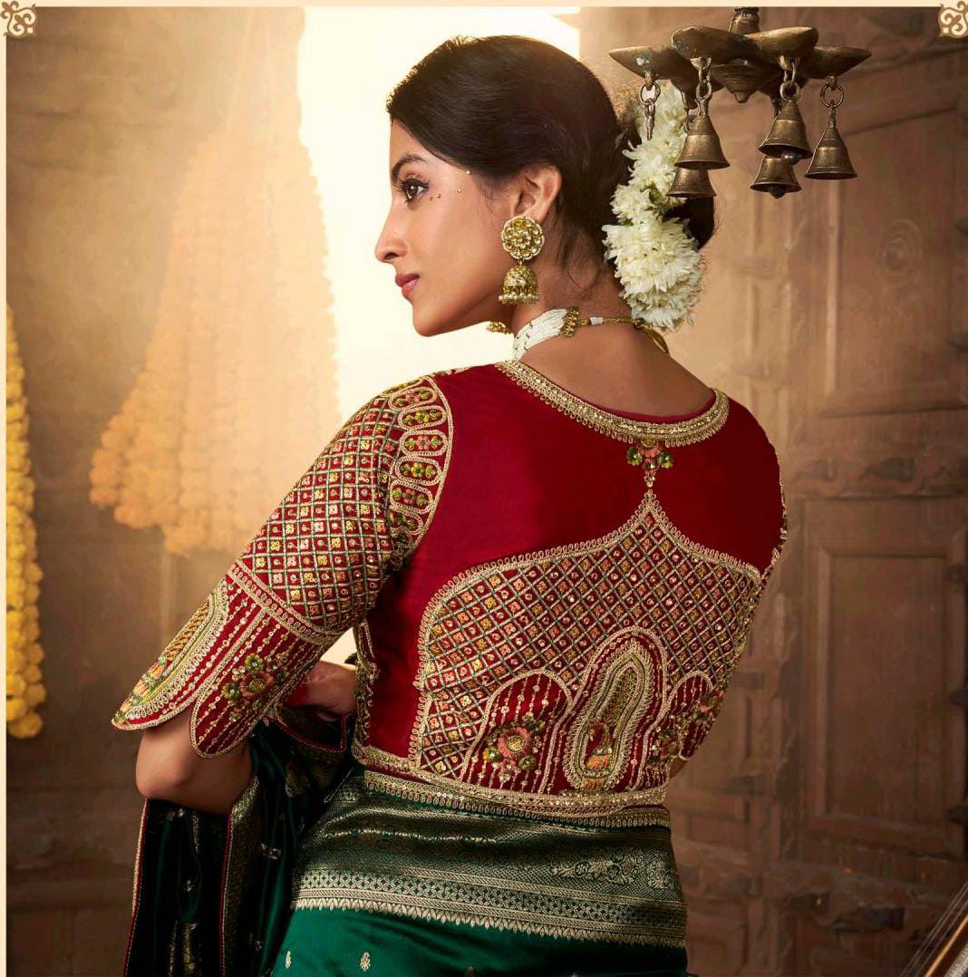 Kira Kiki Pure Silk Saree - Designer Wedding Wear Saree with Embroidered Blouse - M.R. Saree Emporium