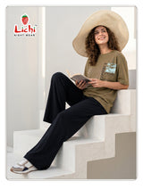 Lichi Night Wear Cotton Hosiery Co-ord Set Collection - Stylish Lounge Wear Set - S to 3XL - M.R. Saree Emporium