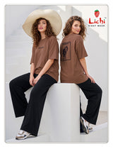 Lichi Night Wear Cotton Hosiery Co-ord Set Collection - Stylish Lounge Wear Set - S to 3XL - M.R. Saree Emporium