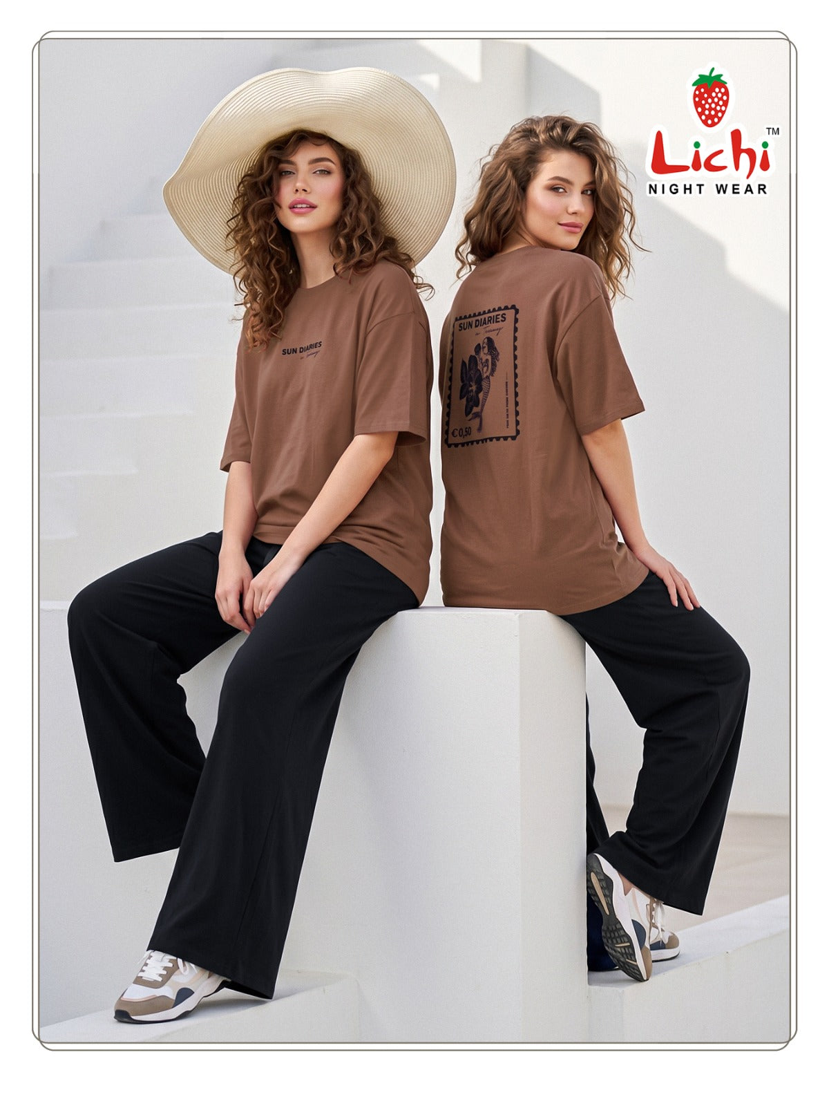 Lichi Night Wear Cotton Hosiery Co-ord Set Collection - Stylish Lounge Wear Set - S to 3XL - M.R. Saree Emporium