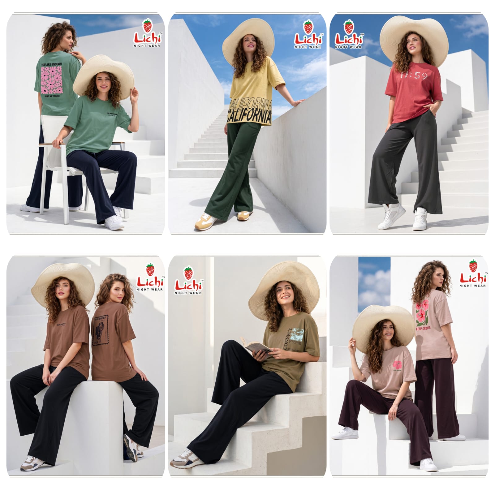 Lichi Night Wear Cotton Hosiery Co-ord Set Collection - Stylish Lounge Wear Set - S to 3XL - M.R. Saree Emporium