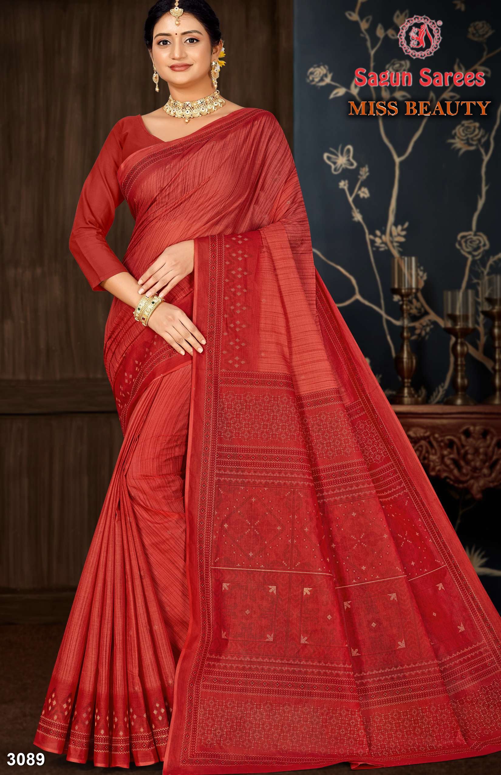 Miss Beauty Women's Cotton Woven Saree