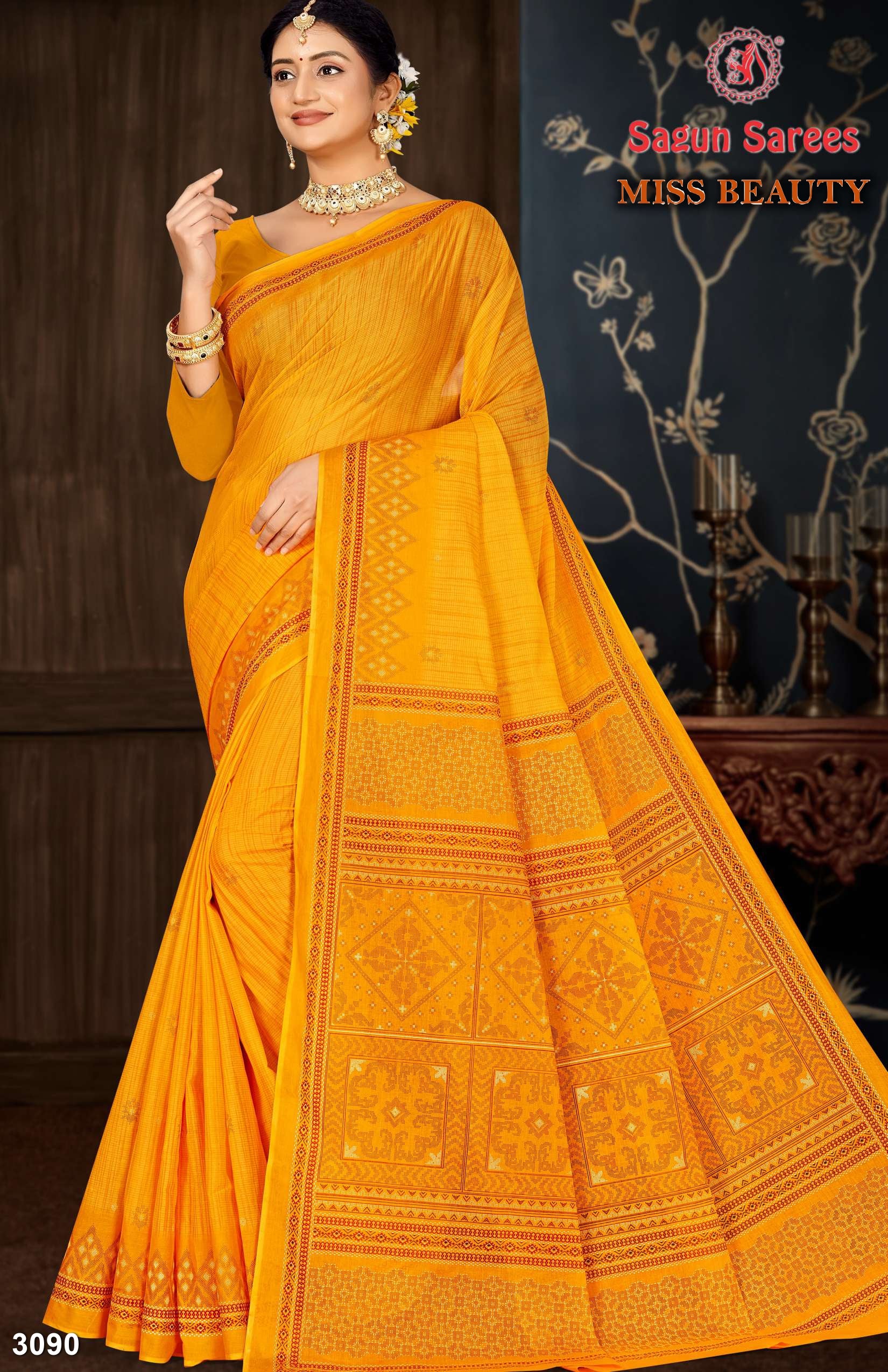 Miss Beauty Women's Cotton Woven Saree