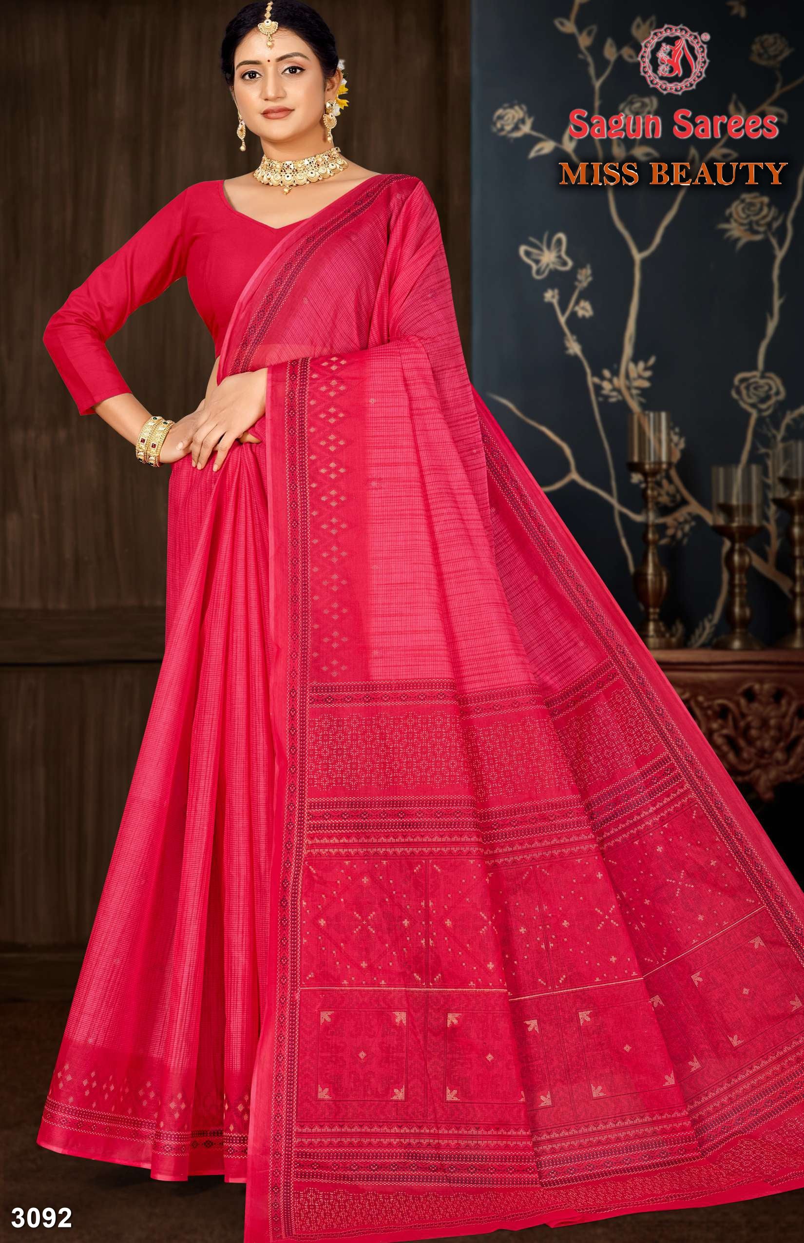 Miss Beauty Women's Cotton Woven Saree