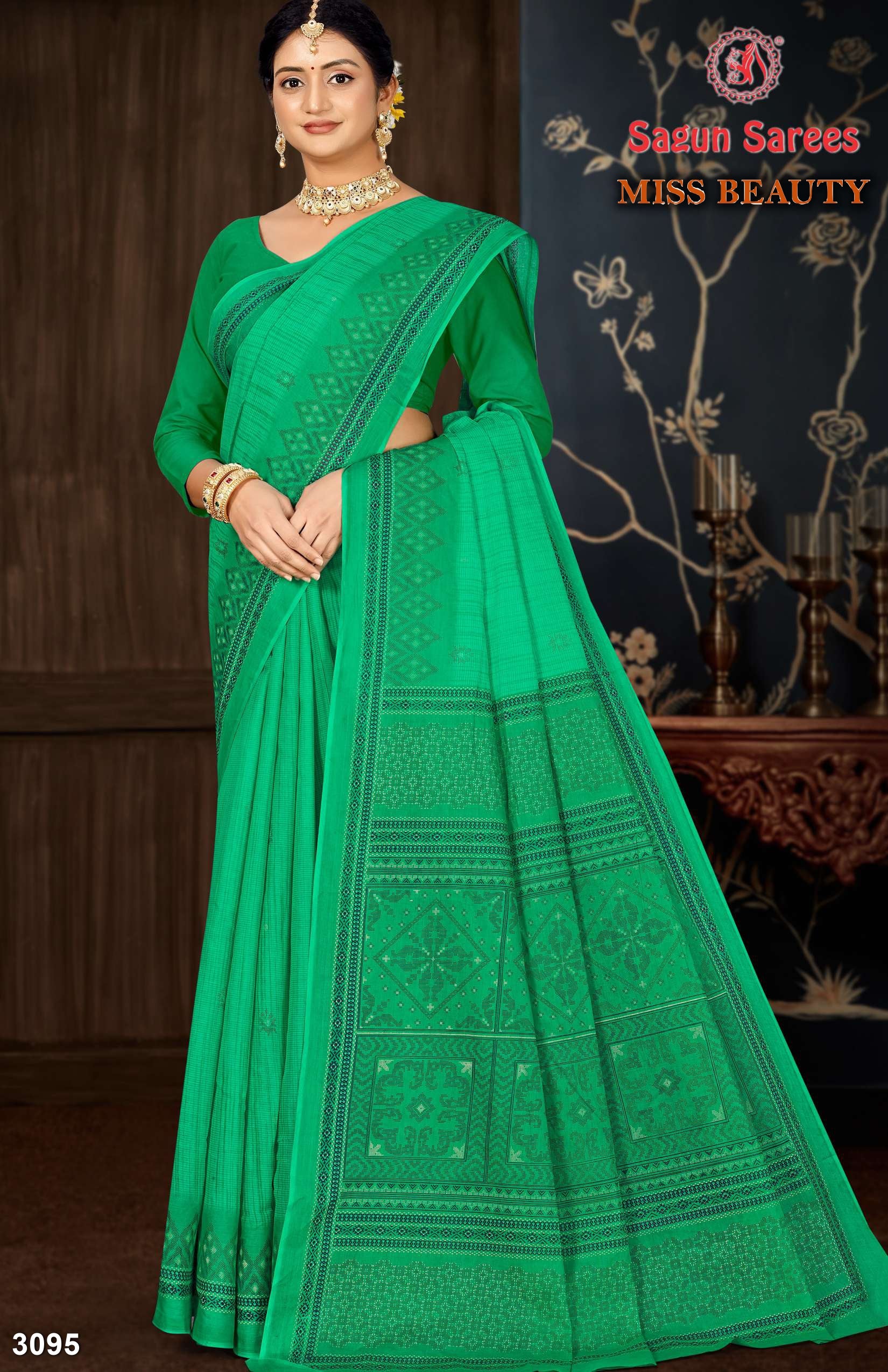 Miss Beauty Women's Cotton Woven Saree