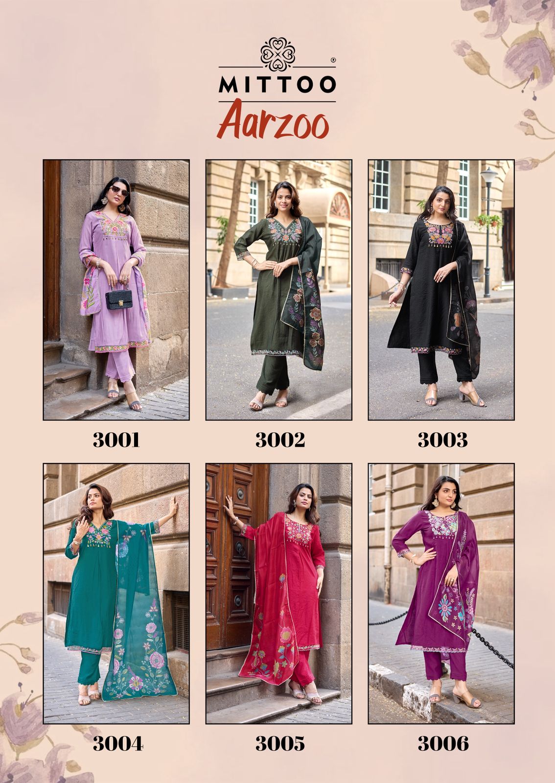 Mittoo Aarzoo Viscose Weaving Suit Set - Designer Thread & Handwork Kurti with Chanderi Dupatta