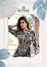 Mittoo Belt Vol-26 Rayon Printed One Piece Dress - 6 Designs Catalog - M.R. Saree Emporium