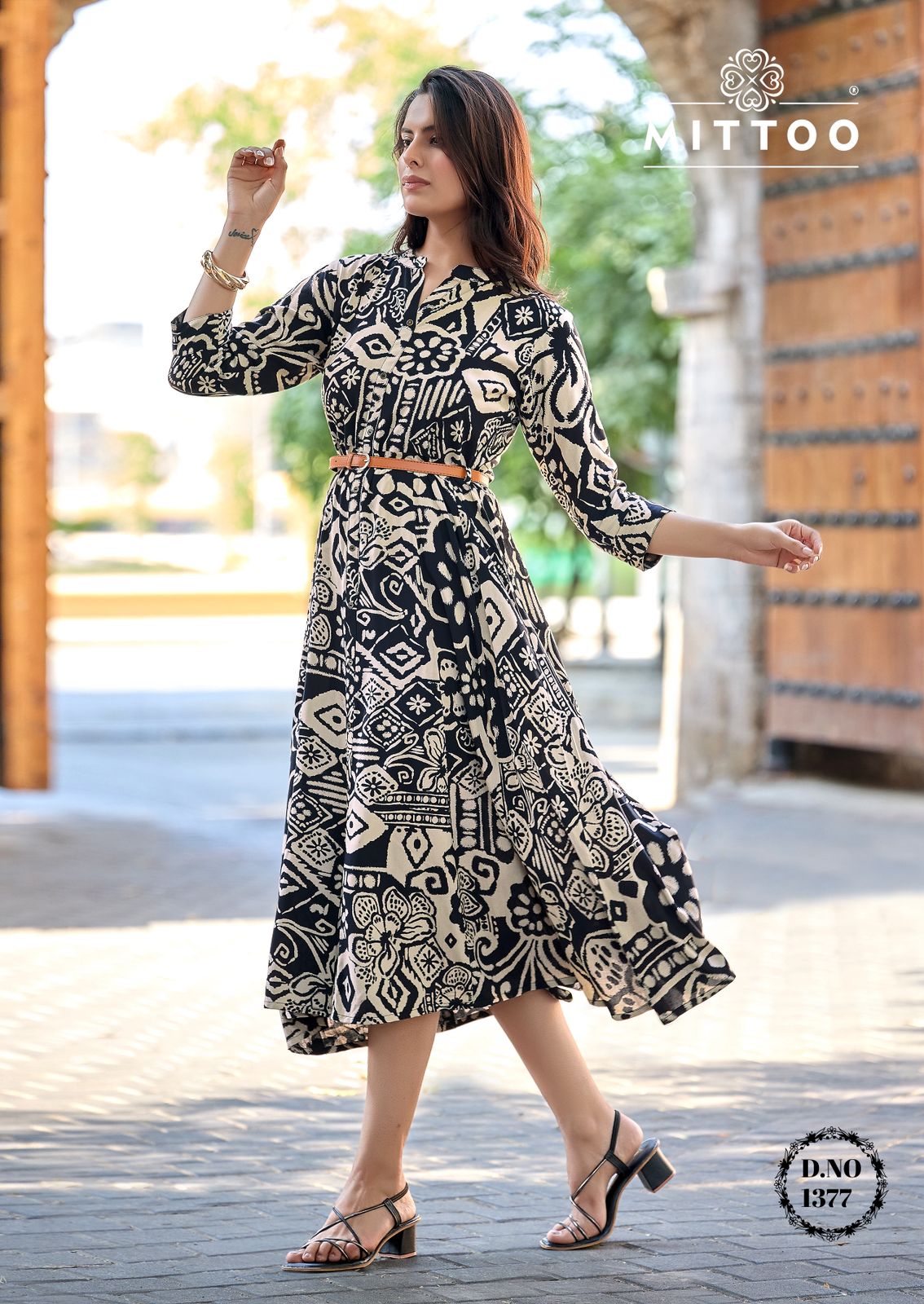 Mittoo Belt Vol-26 Rayon Printed One Piece Dress - 6 Designs Catalog - M.R. Saree Emporium