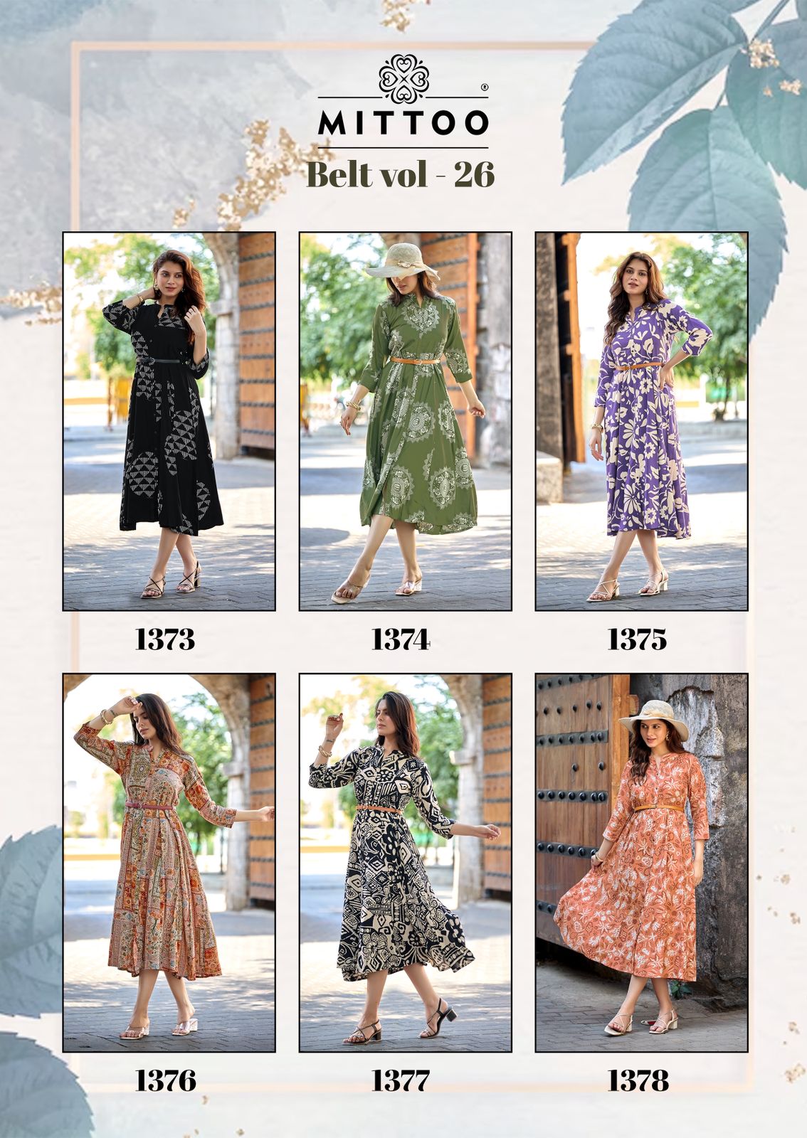 Mittoo Belt Vol-26 Rayon Printed One Piece Dress - 6 Designs Catalog - M.R. Saree Emporium
