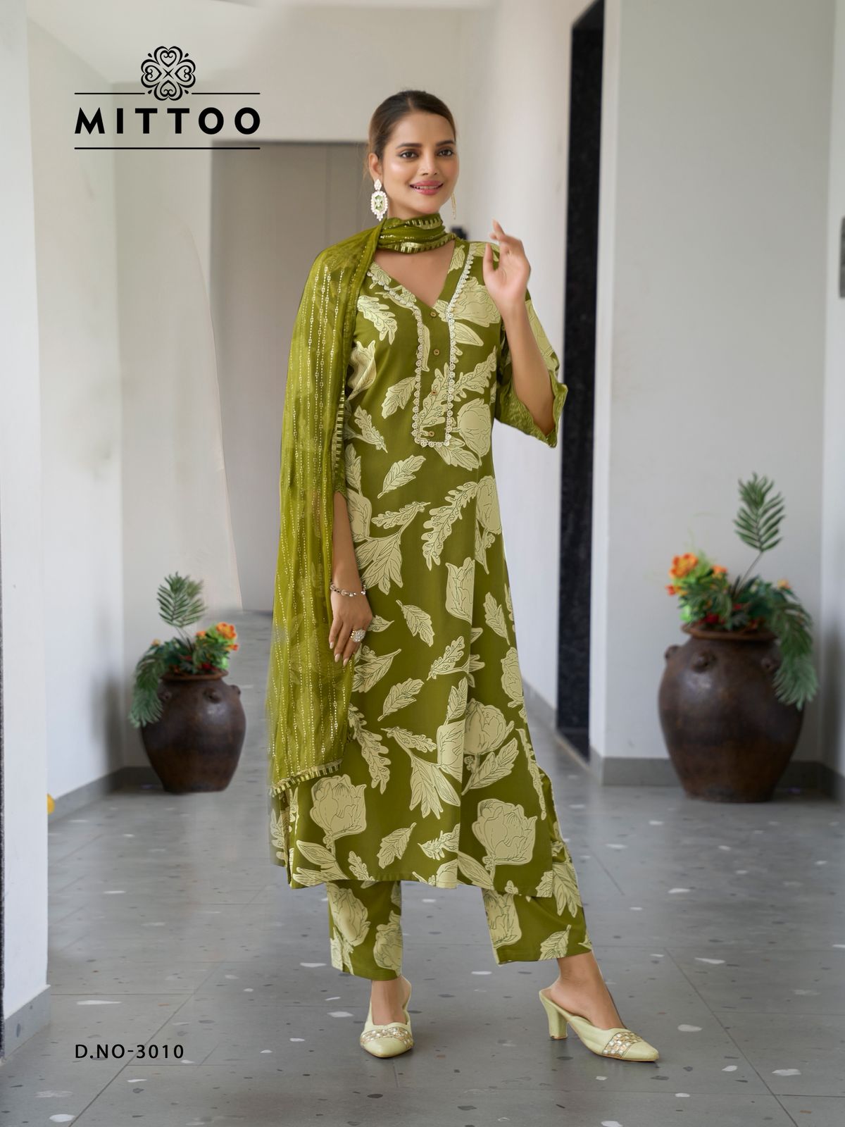 Mittoo Disney Vol 2 Rayon Print Suit Set - S to 3XL Handwork