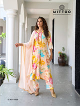 Mittoo Disney Vol 2 Rayon Print Suit Set - S to 3XL Handwork
