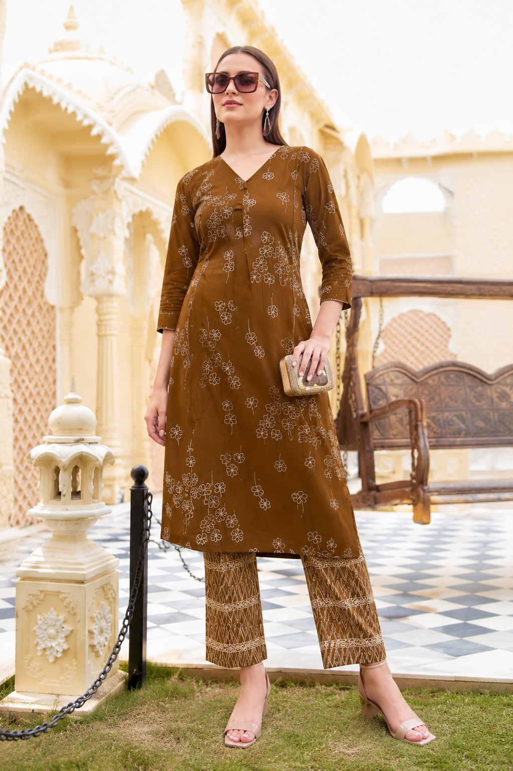 Mitoo Floral Style Cotton Flex Kurti Set - Printed Daily Wear Suit - M.R. Saree Emporium