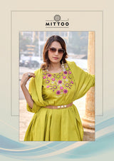 Mittoo Nazira Mull Cotton Kurti Pant Dupatta Set - 4 PCS Collection - M.R. Saree Emporium