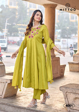 Mittoo Nazira Mull Cotton Kurti Pant Dupatta Set - 4 PCS Collection - M.R. Saree Emporium