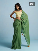 MONO.POLEY Hues & Flow Viscose Mul Saree with Contrast Designer Blouse (Liva Certified)