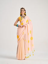 Mono.Poley Polka Pops Archie Georgette Saree - Digital Print with Fancy Latkans Set 9 Pcs Set