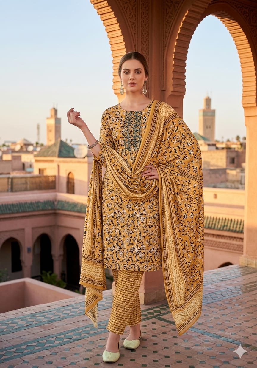 Monsoon Vol 1 Kurti Pant Dupatta Set 8 Pcs Set