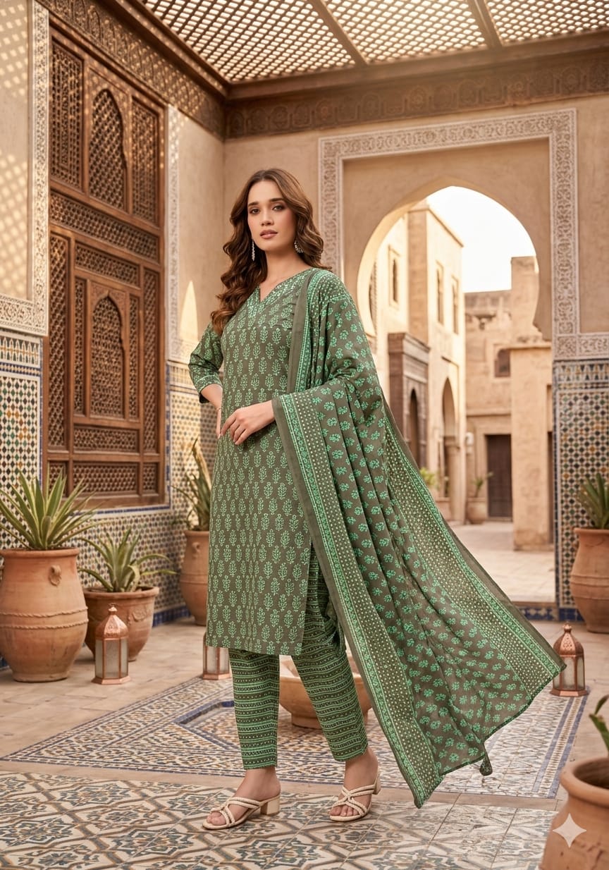 Monsoon Vol 1 Kurti Pant Dupatta Set 8 Pcs Set