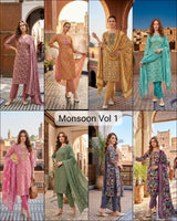 Monsoon Vol 1 Kurti Pant Dupatta Set 8 Pcs Set