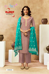 Nazakat Women's Vertican Shimmer Kurti Set with Chanderi Butti Dupatta