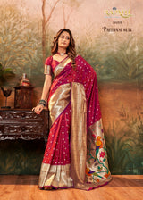 RajPath Pavitra Paithani Silk Saree Zari Weaving Set