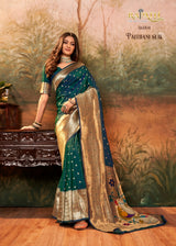 RajPath Pavitra Paithani Silk Saree Zari Weaving Set