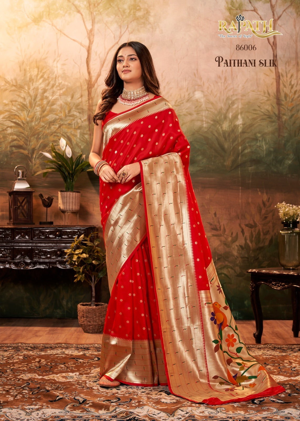 RajPath Pavitra Paithani Silk Saree Zari Weaving Set