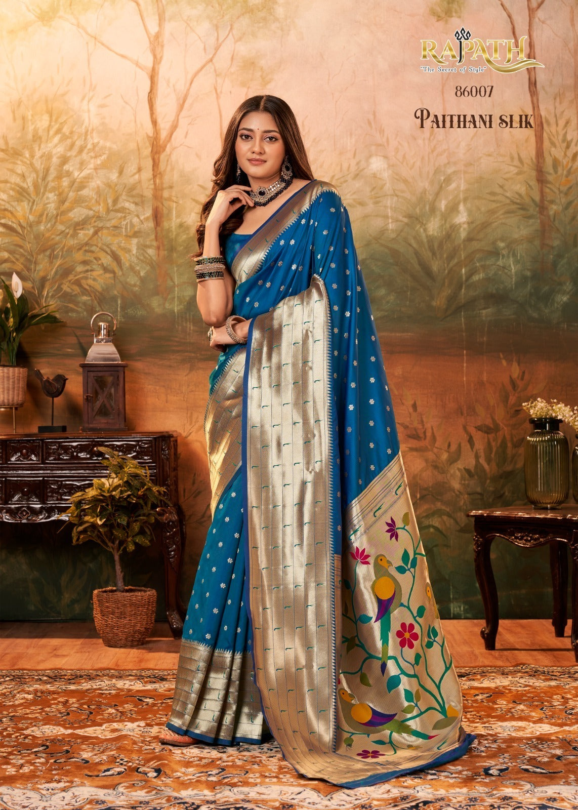RajPath Pavitra Paithani Silk Saree Zari Weaving Set