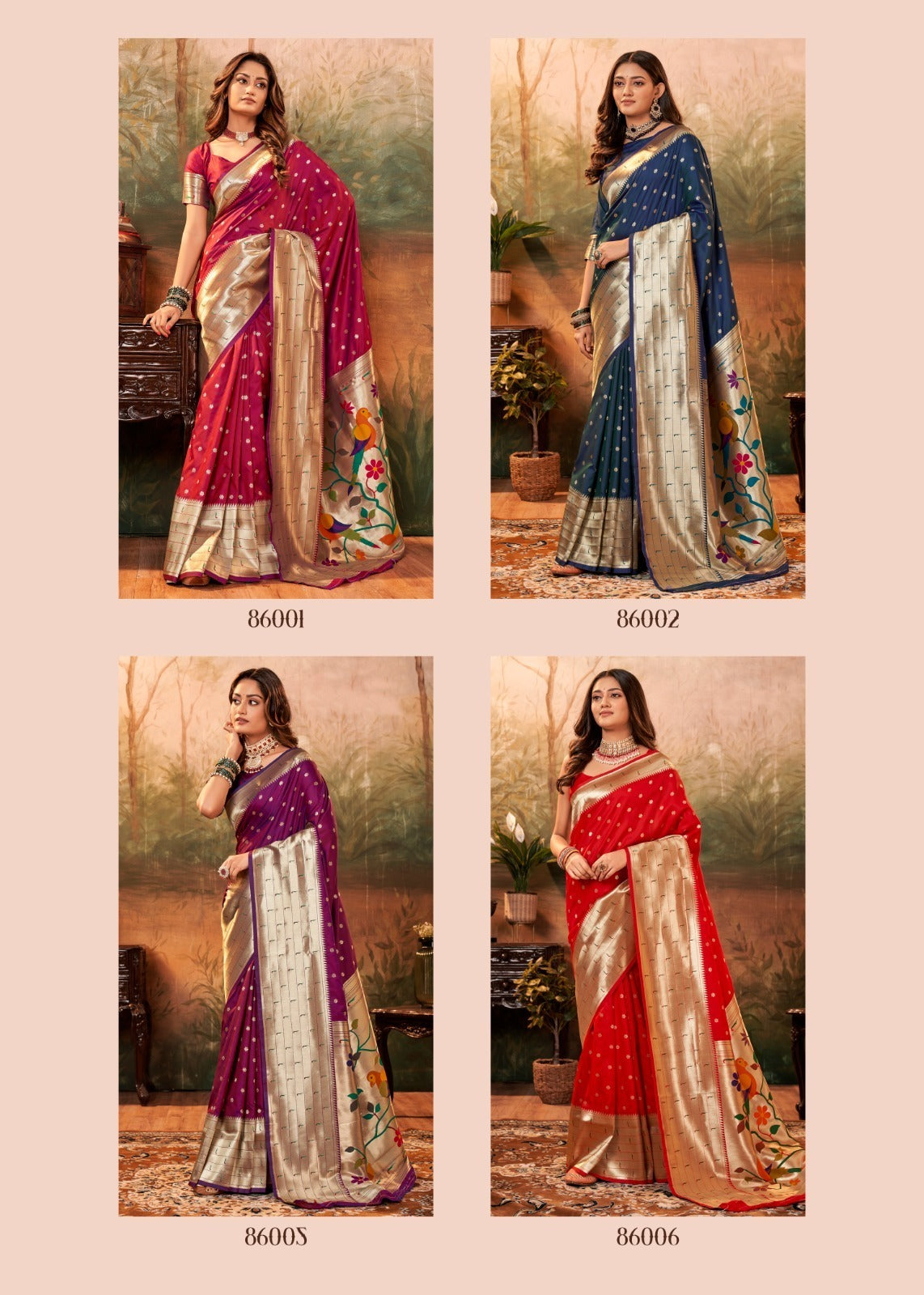 RajPath Pavitra Paithani Silk Saree Zari Weaving Set