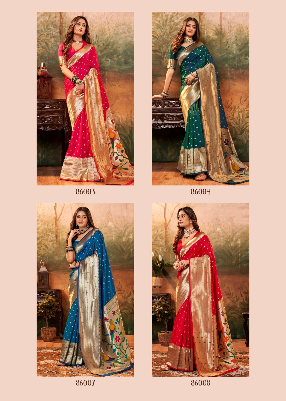 RajPath Pavitra Paithani Silk Saree Zari Weaving Set