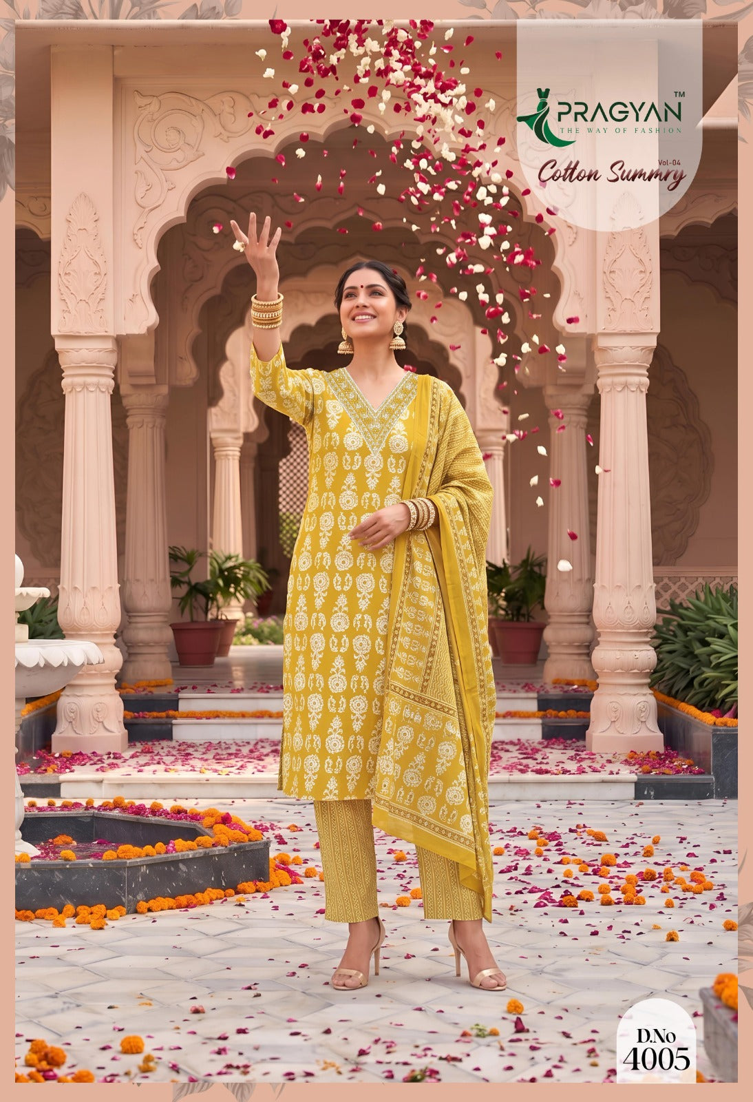 Pragyan Cotton Summry Vol 4 - Women 3PC Suit Set Daily Wear