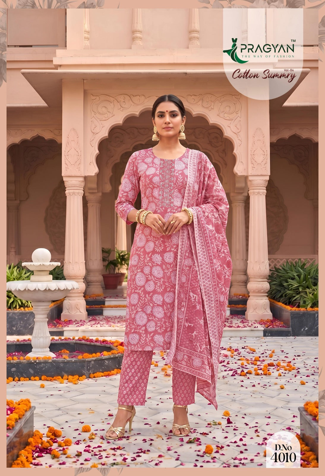 Pragyan Cotton Summry Vol 4 - Women 3PC Suit Set Daily Wear