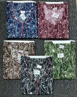 Premium Cotton Printed Nighty 5 Pcs Set - Full Length Ladies Night Gown Wholesale