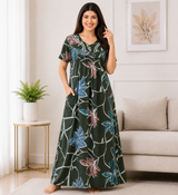 Premium Rayon Printed Nighty – 2 Pcs Set